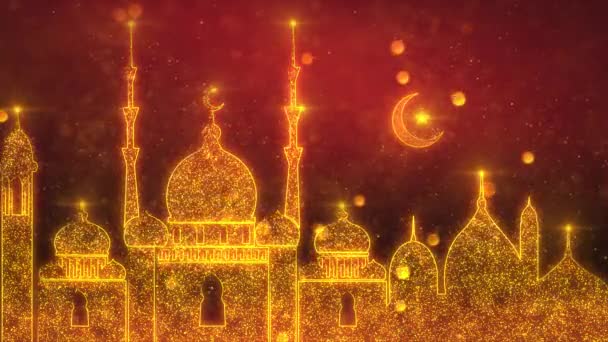 Fundo Tema Islã Para Ramadã Eid Muharram Hijri Haj Eventos — Vídeo de Stock