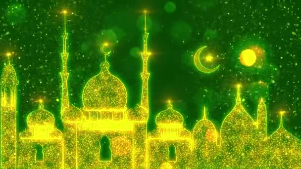 Islam Theme Background Ramadan Eid Muharram Hijri Haj Events — Stock Video