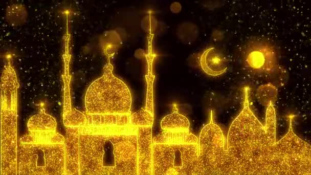 Islam Tema Fondo Para Ramadán Eid Muharram Hijri Haj Eventos — Vídeos de Stock