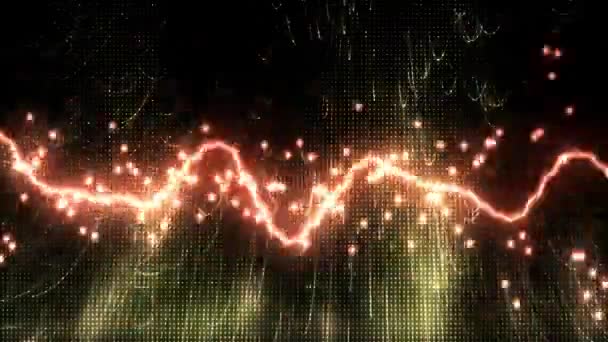 Абстрактная Фоновая Анимация Музыкальных Волн Беззвучной Петлей — стоковое видео