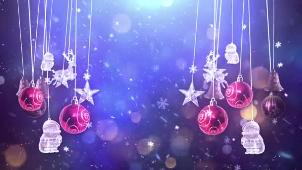 Kerst Thema Achtergrond Animatie Met Naadloze Lus Hoge Kwaliteit Kerst — Stockvideo