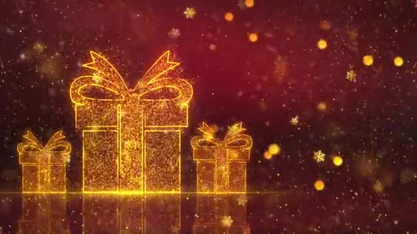 Karácsonyi Téma Háttér Animáció Zökkenőmentes Hurok Kiváló Minőségű Karácsonyi Animáció — Stock videók