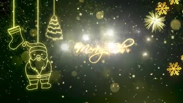 Kerst Thema Achtergrond Animatie Hoge Kwaliteit Kerst Animatie Voor Feestdagen — Stockvideo