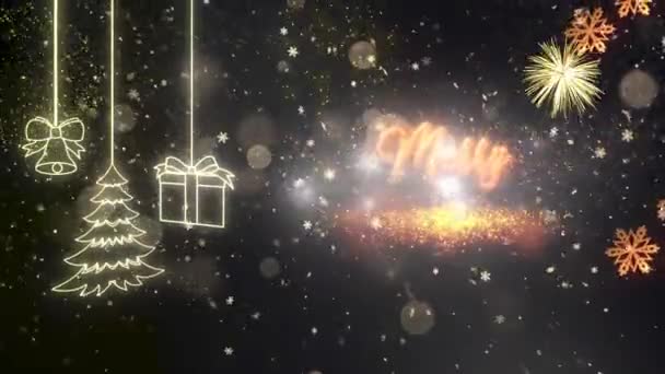 Noel Teması Arkaplan Animasyonu Tatil Mevsimleri Için Yüksek Kaliteli Noel — Stok video