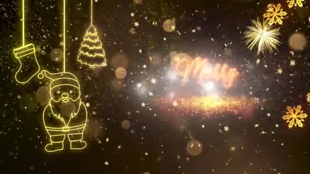 Рождественская Анимация Высококачественная Рождественская Анимация Отпускников — стоковое видео