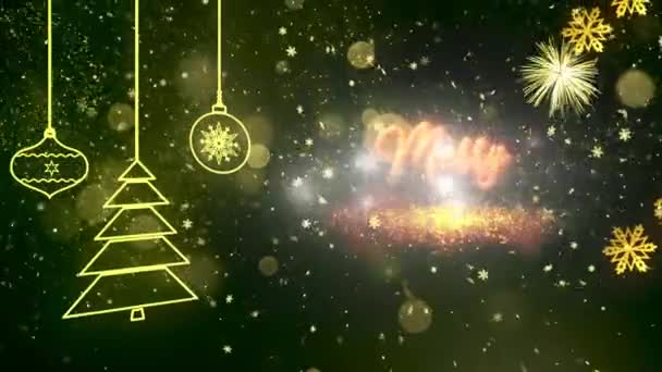 クリスマステーマ背景アニメーション ホリデーシーズンのための高品質のクリスマスアニメーション — ストック動画