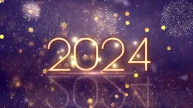 2024 Mutlu Yıllar Temalı Arka plan Animasyonu, Tatil Mevsimleri İçin Yüksek Kalite Yeni Yıl Animasyonu, Yeni Yıl Animasyonu 2024 Yıl İçin Yüksek Kaliteli Yeni Yıl Animasyonu