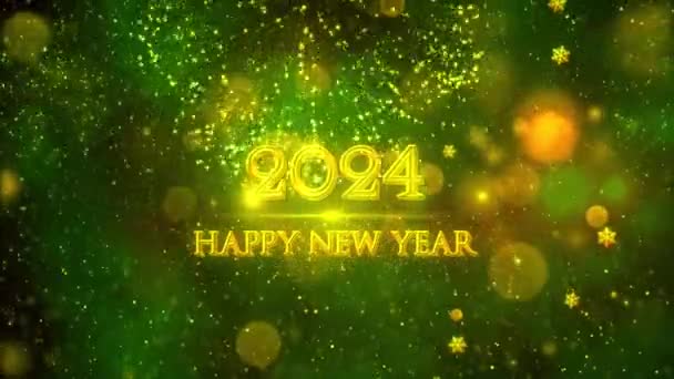 2024 Feliz Ano Novo Animação Fundo Temática Animação Ano Novo — Vídeo de Stock