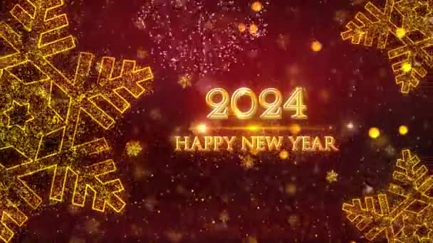 2024 Bonne Année Animation Fond Thématique Animation Nouvelle Année Haute — Video