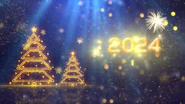 2024 Frohes Neues Jahr Themen Hintergrundanimation Hochwertige Neujahrs Animation Für — Stockvideo