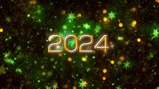 2024 Boldog Évet Tematikus Háttér Animáció Kiváló Minőségű Évet Animáció — Stock videók