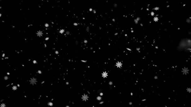 Realistyczna Animacja Śnieg Płatki Śniegu Płynną Pętlą Wysokiej Jakości Animacja — Wideo stockowe
