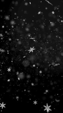 Dikey Gerçekçi Çözünürlük Kar ve Kar Taneleri, Gezici Videolar, Makaleler, Kış ve Noel Teması Canlandırması için Yararlı, Kusursuz Döngüsüz Döngü ile Süreyi Gerektiği Gibi Genişlet