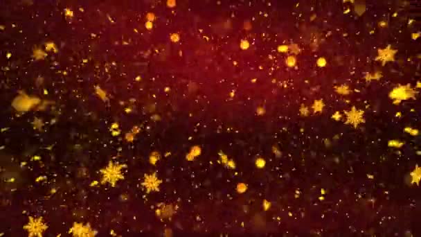 Christmas Theme Snow Fall Snowflakes Tło Animacja Płynną Pętlą Wysokiej — Wideo stockowe