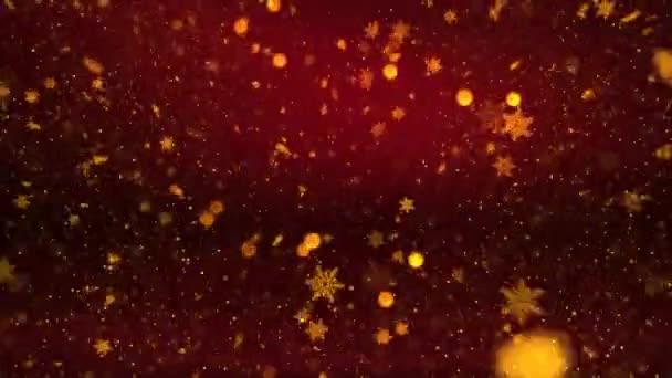 Рождественский Снегопад Снежинки Фоновая Анимировка Бесшовной Петлей Высококачественная Рождественская Анимировка — стоковое видео