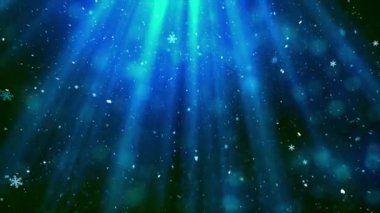 Noel Teması: Kar Düşüşü ve Kar Taneleri Cennet Işınları Arkaplan Animasyonu Kusursuz Döngü, Tatil Mevsimleri için Yüksek Kaliteli Noel Canlandırması, Kusursuz Döngüsüz Döngü ile süreyi kolaylıkla uzatın