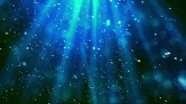 Christmas Theme Snow Fall Snowflakes Heavenly Rays Background Animation Seamless — Αρχείο Βίντεο