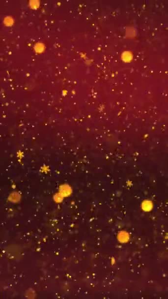 Мобильное Вертикальное Разрешение 1080Х1920 Пикселей Слоганный Рождественский Снег Снежинки Фон — стоковое видео