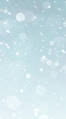 Mobil Dikey Çözünürlük 1080x1920 Pikseller, Zarif Noel Kar Tanesi ve Dikey Çözünürlüklü Kar Taneleri Döngüsü, Dikey Çözünürlük Mobil Videolar için harika çalışır, her süre için kolaylıkla döngüye girer, Noel, Yeni Yıl, Kış Promosyonları İçin Uygun