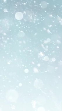 Mobil Dikey Çözünürlük 1080x1920 Pikseller, Zarif Noel Kar Tanesi ve Dikey Çözünürlüklü Kar Taneleri Döngüsü, Dikey Çözünürlük Mobil Videolar için harika çalışır, her süre için kolaylıkla döngüye girer, Noel, Yeni Yıl, Kış Promosyonları İçin Uygun