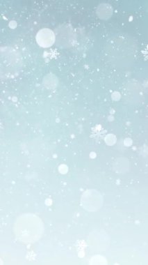 Mobil Dikey Çözünürlük 1080x1920 Pikseller, Zarif Noel Kar Tanesi ve Dikey Çözünürlüklü Kar Taneleri Döngüsü, Dikey Çözünürlük Mobil Videolar için harika çalışır, her süre için kolaylıkla döngüye girer, Noel, Yeni Yıl, Kış Promosyonları İçin Uygun