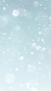 Mobil Dikey Çözünürlük 1080x1920 Pikseller, Zarif Noel Kar Tanesi ve Dikey Çözünürlüklü Kar Taneleri Döngüsü, Dikey Çözünürlük Mobil Videolar için harika çalışır, her süre için kolaylıkla döngüye girer, Noel, Yeni Yıl, Kış Promosyonları İçin Uygun