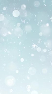 Mobil Dikey Çözünürlük 1080x1920 Pikseller, Zarif Noel Kar Tanesi ve Dikey Çözünürlüklü Kar Taneleri Döngüsü, Dikey Çözünürlük Mobil Videolar için harika çalışır, her süre için kolaylıkla döngüye girer, Noel, Yeni Yıl, Kış Promosyonları İçin Uygun