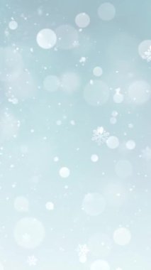 Mobil Dikey Çözünürlük 1080x1920 Pikseller, Zarif Noel Kar Tanesi ve Dikey Çözünürlüklü Kar Taneleri Döngüsü, Dikey Çözünürlük Mobil Videolar için harika çalışır, her süre için kolaylıkla döngüye girer, Noel, Yeni Yıl, Kış Promosyonları İçin Uygun