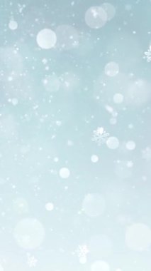 Mobil Dikey Çözünürlük 1080x1920 Pikseller, Zarif Noel Kar Tanesi ve Dikey Çözünürlüklü Kar Taneleri Döngüsü, Dikey Çözünürlük Mobil Videolar için harika çalışır, her süre için kolaylıkla döngüye girer, Noel, Yeni Yıl, Kış Promosyonları İçin Uygun