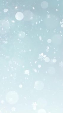 Mobil Dikey Çözünürlük 1080x1920 Pikseller, Zarif Noel Kar Tanesi ve Dikey Çözünürlüklü Kar Taneleri Döngüsü, Dikey Çözünürlük Mobil Videolar için harika çalışır, her süre için kolaylıkla döngüye girer, Noel, Yeni Yıl, Kış Promosyonları İçin Uygun