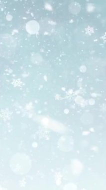 Mobil Dikey Çözünürlük 1080x1920 Pikseller, Zarif Noel Kar Tanesi ve Dikey Çözünürlüklü Kar Taneleri Döngüsü, Dikey Çözünürlük Mobil Videolar için harika çalışır, her süre için kolaylıkla döngüye girer, Noel, Yeni Yıl, Kış Promosyonları İçin Uygun