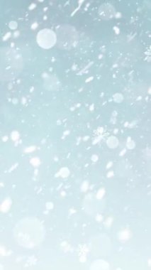Mobil Dikey Çözünürlük 1080x1920 Pikseller, Zarif Noel Kar Tanesi ve Dikey Çözünürlüklü Kar Taneleri Döngüsü, Dikey Çözünürlük Mobil Videolar için harika çalışır, her süre için kolaylıkla döngüye girer, Noel, Yeni Yıl, Kış Promosyonları İçin Uygun