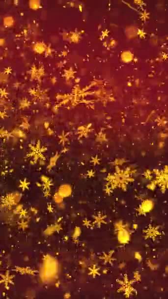移動式縦の決断 1080X1920 ピクセル 継ぎ目が無いループ 縦決断が付いている優雅なクリスマスの雪および雪フレークの背景は モバイル ビデオのために大きいです クリスマス 冬の版のために適したあらゆる期間のために容易にそれをループします — ストック動画