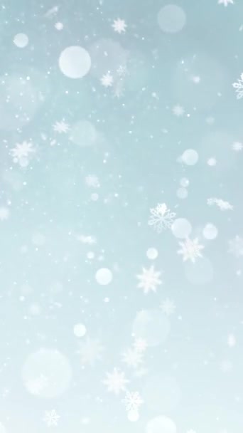 Mobiele Verticale Resolutie 1080X1920 Pixels Elegante Kerst Sneeuw Sneeuwvlokken Achtergrond Videoclip