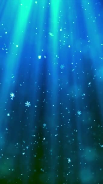 Resolución Móvil Vertical 1080X1920 Pixeles Navidad Magia Nieve Copos Nieve — Vídeos de Stock