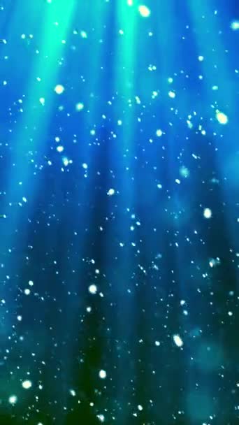 Mobil Függőleges Felbontás 1080X1920 Pixelek Karácsonyi Magic Hópehely Csillogás Háttér — Stock videók