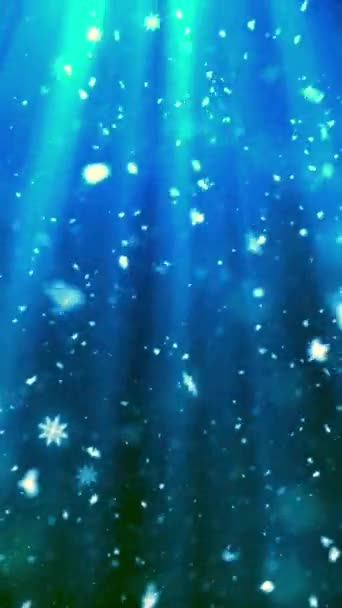 Мобільна Вертикальна Роздільна Здатність 1080X1920 Pixels Christmas Magic Snow Snowflakes — стокове відео