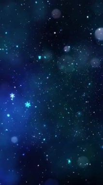 Mobil Dikey Çözünürlük 1080x1920 Pikseller, Noel Sihirli Kar Taneleri ve Kar Taneleri Kusursuz Döngü Arkaplanı, Dikey Çözünürlük Mobil Videolar için harika, Yeni Yıl, Kış Promosyonları için uygun