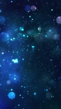 Mobil Dikey Çözünürlük 1080x1920 Pikseller, Noel Sihirli Kar Taneleri ve Kar Taneleri Kusursuz Döngü Arkaplanı, Dikey Çözünürlük Mobil Videolar için harika, Yeni Yıl, Kış Promosyonları için uygun