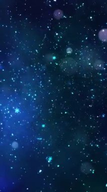 Mobil Dikey Çözünürlük 1080x1920 Pikseller, Noel Sihirli Kar Taneleri ve Kar Taneleri Kusursuz Döngü Arkaplanı, Dikey Çözünürlük Mobil Videolar için harika, Yeni Yıl, Kış Promosyonları için uygun