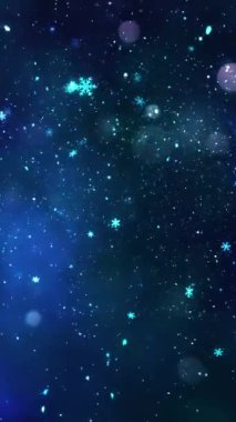 Mobil Dikey Çözünürlük 1080x1920 Pikseller, Noel Sihirli Kar Taneleri ve Kar Taneleri Kusursuz Döngü Arkaplanı, Dikey Çözünürlük Mobil Videolar için harika, Yeni Yıl, Kış Promosyonları için uygun