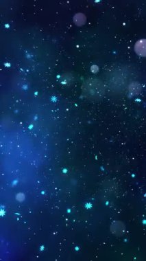 Mobil Dikey Çözünürlük 1080x1920 Pikseller, Noel Sihirli Kar Taneleri ve Kar Taneleri Kusursuz Döngü Arkaplanı, Dikey Çözünürlük Mobil Videolar için harika, Yeni Yıl, Kış Promosyonları için uygun