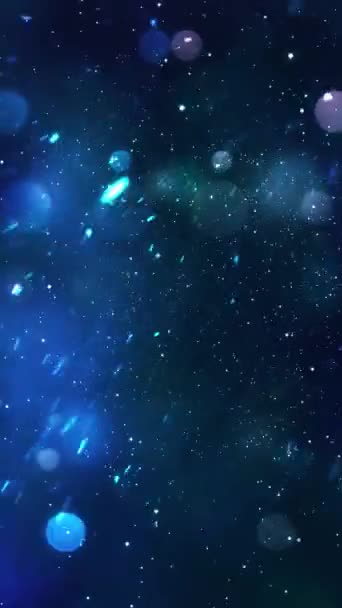 Мобильное Вертикальное Разрешение 1080Х1920 Пикселей Рождественский Волшебный Снег Снежинки Фон — стоковое видео