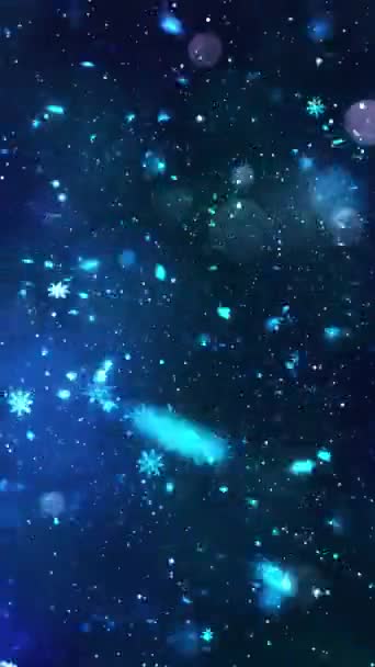 Mobile Vertical Resolution 1080X1920 Pixeli Crăciun Magic Snow Fulgi Zăpadă — Videoclip de stoc