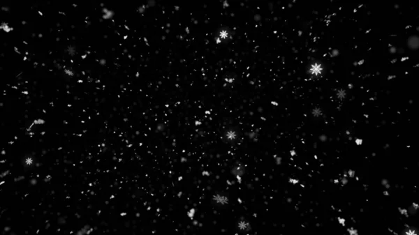 このホリデーシーズンのための現実的な雪の落下と雪の背景画像 高品質のクリスマス雪と雪のフレークの背景 ストック写真