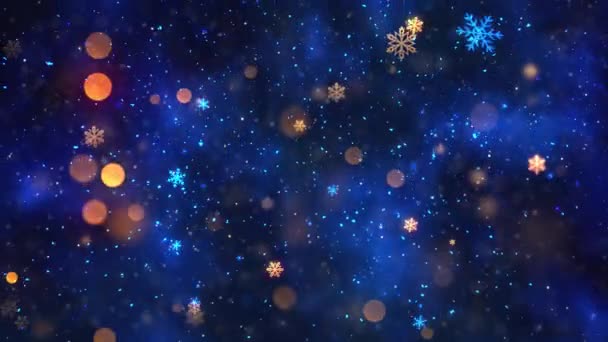 크리스마스 이음새가 루프와 눈송이 애니메이션 시즌을위한 고품질 크리스마스 애니메이션 원활한 — 비디오
