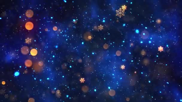 Weihnachtsthema Schnee Und Schneeflocken Hintergrundanimation Mit Nahtloser Schleife Hochwertige Weihnachtsanimation — Stockvideo