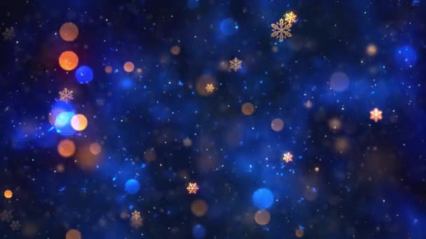 Christmas Theme Snow Snowflakes Tło Animacja Płynną Pętlą Wysokiej Jakości — Wideo stockowe