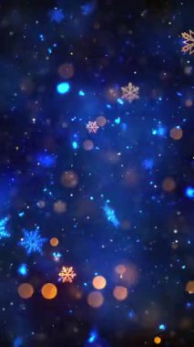 Mobil Dikey Çözünürlük 1080x1920 Pikseller, Yılbaşı Karları ve Dikey Çözünürlüklü Kar Taneleri Arkaplanı Mobil Videolar için harika