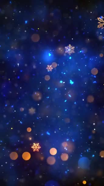 Κινητό Κάθετη Ανάλυση 1080X1920 Pixels Χιόνι Χριστουγέννων Και Νιφάδες Χιονιού — Αρχείο Βίντεο